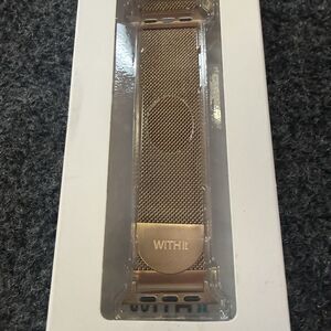 Withit Apple Watch Band Stainless Milanese Loop for 38/40/41 Sizes Rose Color